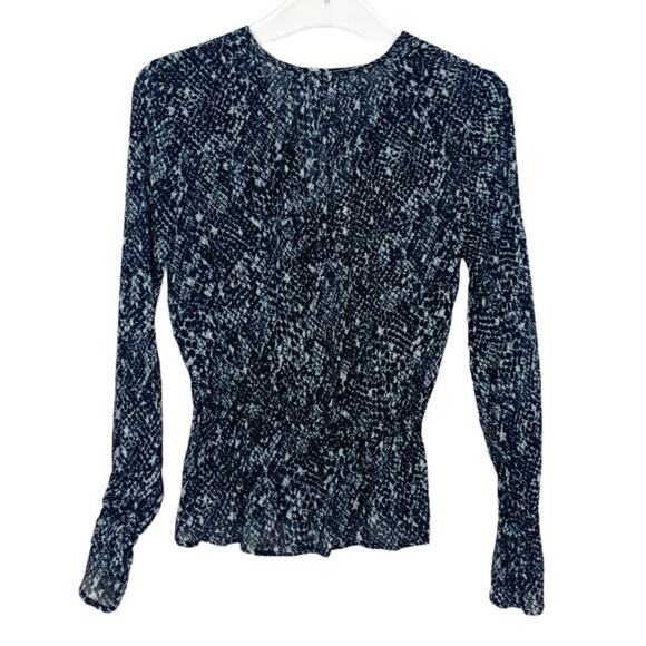 BELLA DAHL Animal Print Peplum Blouse XS - Picture 4 of 6